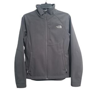 The North Face Apex Bionic Softshell Jacket Medium Gray GUC WindWall AMVX